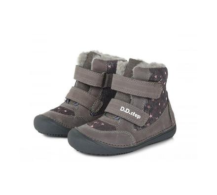 D.d.step - zimná obuv 063 dark grey s hviezdičkami, d.d.step,31 / 33 / 34 / 35 / 36
