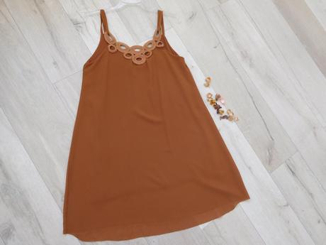 Šaty hnedé padavý materiál m/l, m