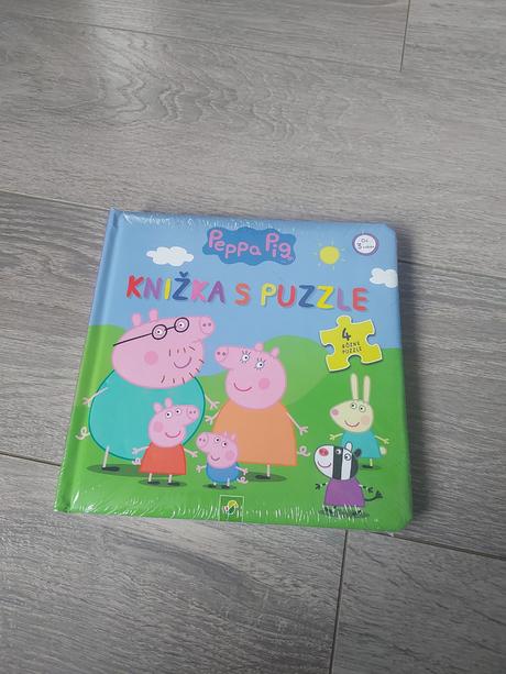Peppa pig knizka s puzzle,