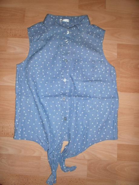 1x oblečená košeľa na zaväzovanie vpredu 152/158, pepco,152