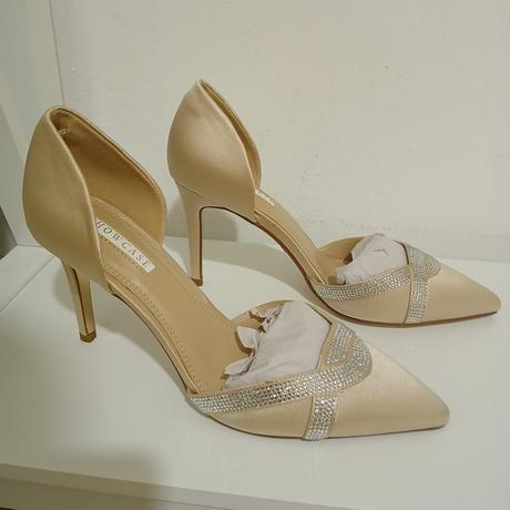 Slávnostné béžovo-zlaté lodičky, 39