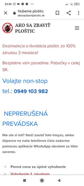 Skúsenosti s dezinsekčnou firmou