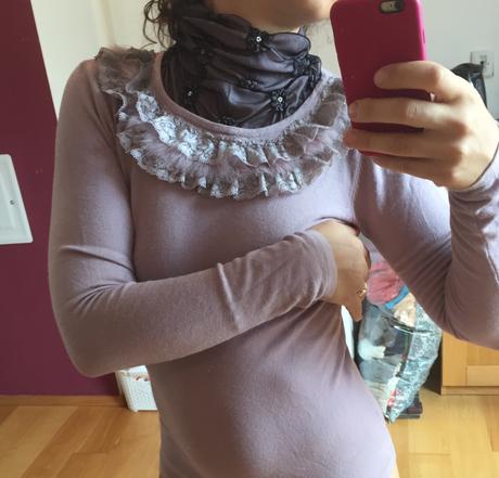 Fialkovo sivo ruzovy rolakosveter s/m, m