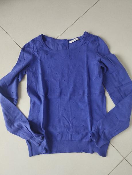 Fialový pulóver, orsay,s