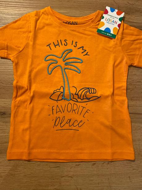 Tricko oranžové palma, losan,92 / 98 / 110