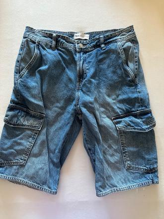 Riflové cargo šortky, zara,36