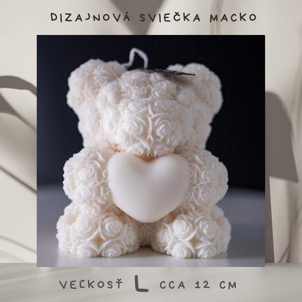 Sviečka sójová macko -veľká dizajnová sviečka, 
