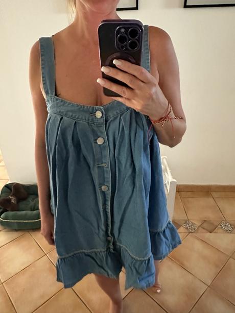 Denim šaty, s