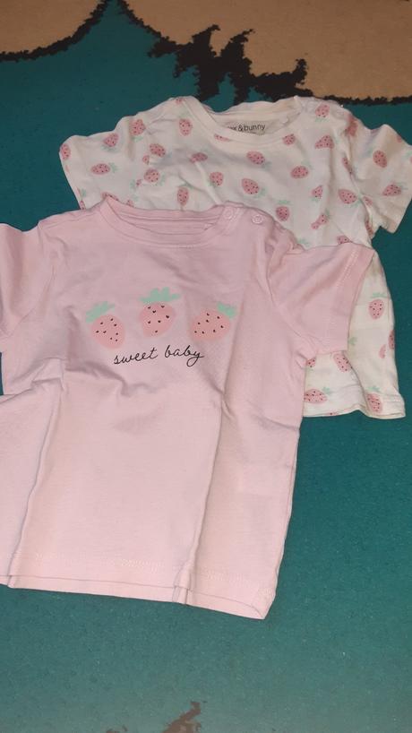 2 x tričko, fox & bunny,74