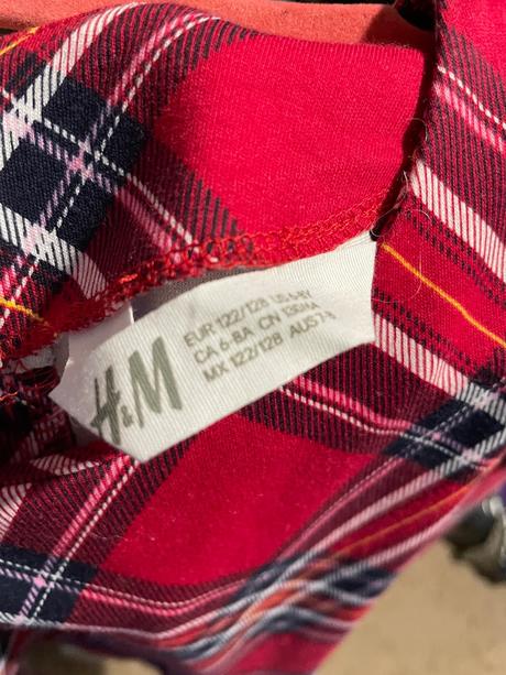 Kockovane šaty, h&m,128