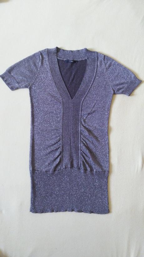 Striebristý top /minišaty, vero moda,xs