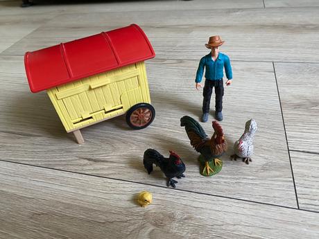 Schleich kurnik so sliepockami a kohutom,