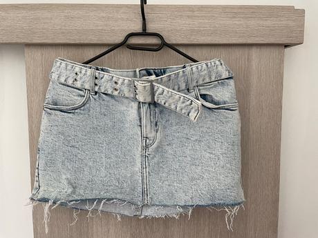 Rifľová minisukňa m, bershka,m