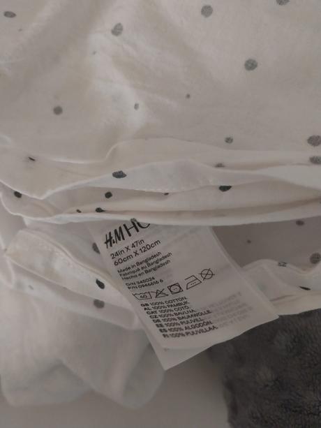H&m plachta do postielky, šírka (cm): 60,dĺžka (cm): 120