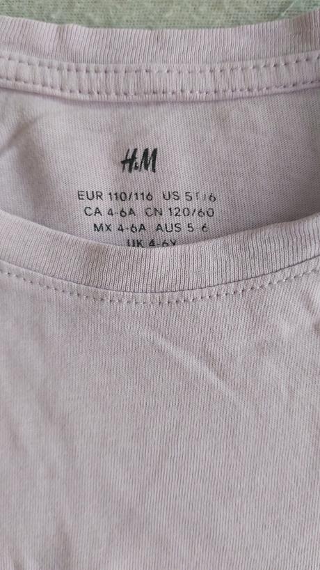 Tričko bledo-fialová h&m 110/116, h&m,110