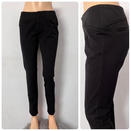 Dámske čierne elegantné nohavice ecru (34), xs