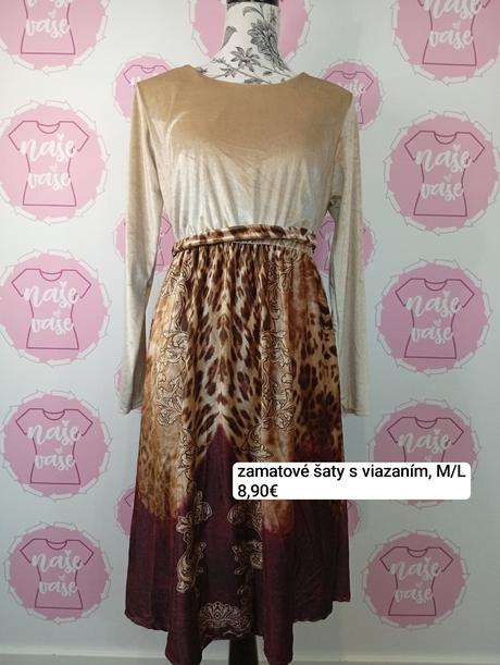 Zamatové šaty a viazaním m/l, l