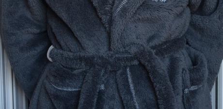 Tmavosivý župan melm s kapucňou, 146 / 152 / 158