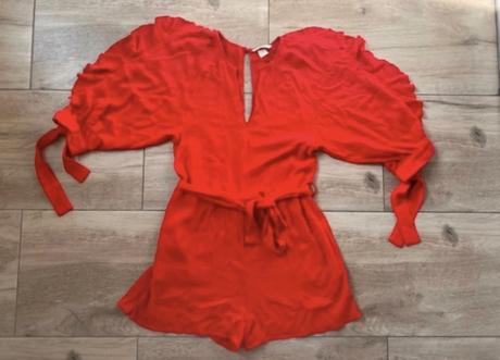 Červený overal, h&m,32