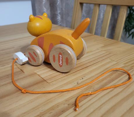 4x drevená ťahacia hračka - zvieratká, 