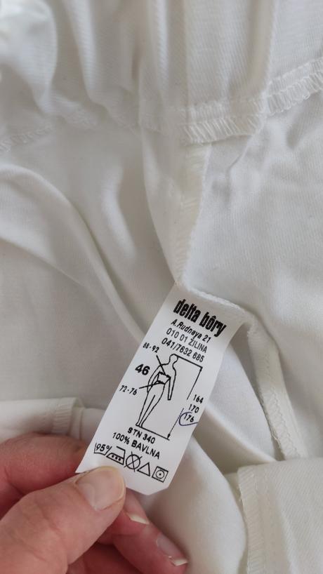 Biele pracovné zdravotnícke nohavice, 44