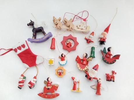 Retro drevené ozdoby,