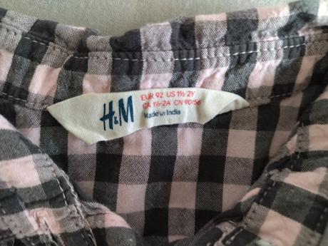 Karovaná košieľka, h&m,92