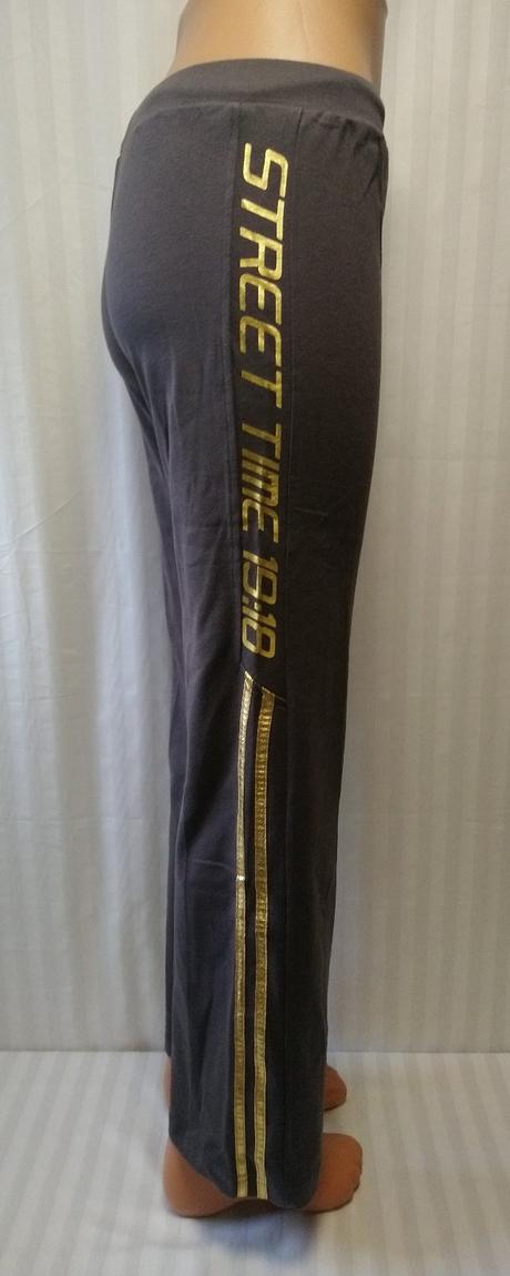 Dámske sivé tepláky, maron, veľ. xl, xl