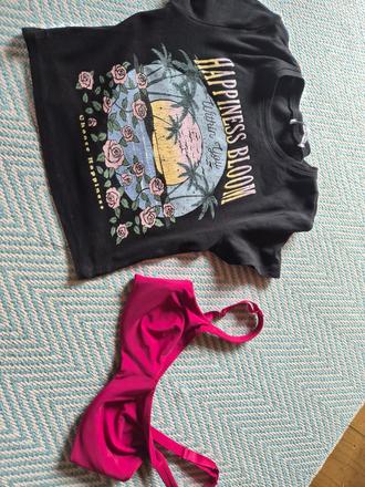 Crop tricko + podprsenka xs/s, new yorker,xs