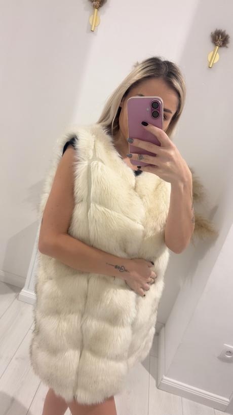 Kožušinová vesta, s