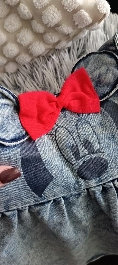 Riflová sukňa na traky minnie, disney,128