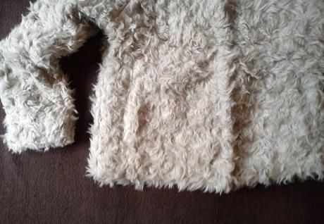 Chlpaty kozusok v prirodnej farbe vel.xs/s, s