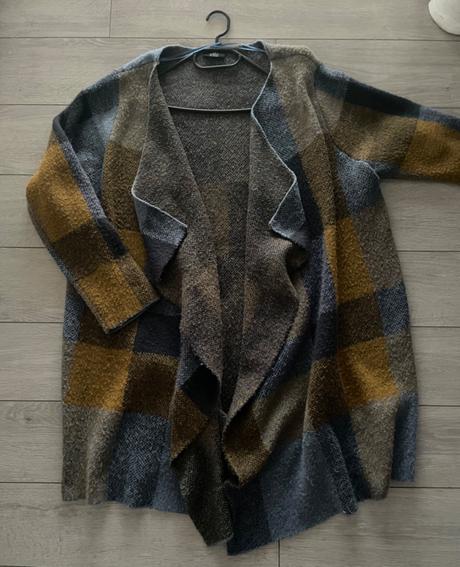 Kardigán - dlhý pletený sveter, gina,xl