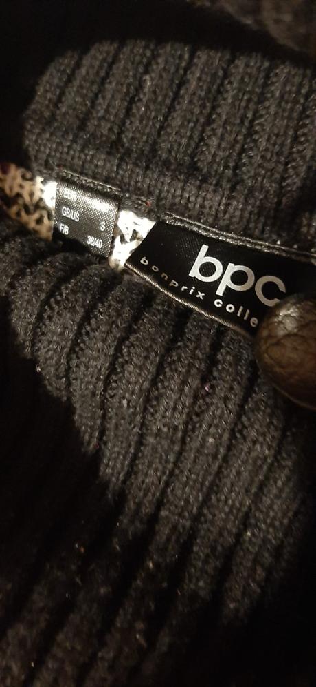 Žakárové pletené šaty čierna nórsky vzor, bonprix,38