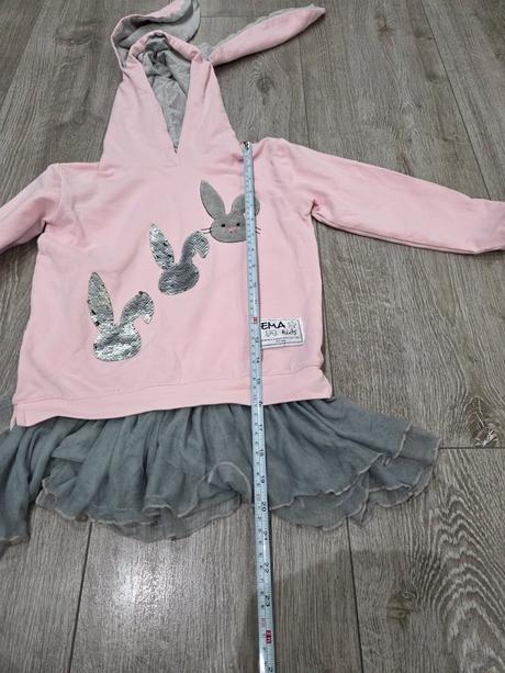 Šatová mikina zajko, 122