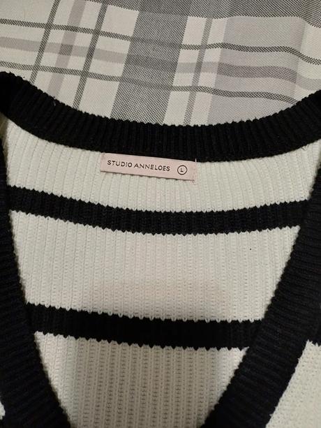 Čierno-biela oversize vesta č.m /l, l