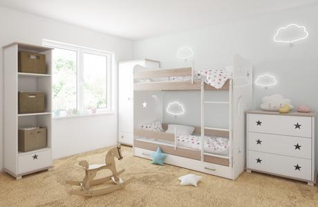 Poschodová posteľ+matrace, šírka (cm): 80,dĺžka (cm): 160