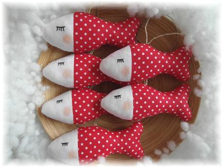 Vianočné rybičky-rôzne farby, 