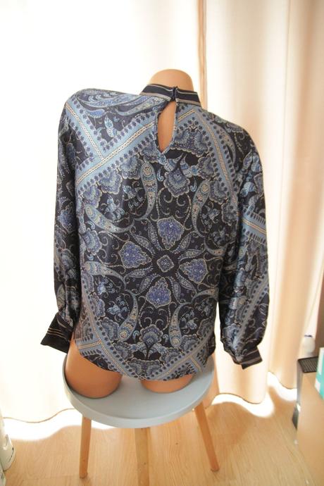 Modrá vzorovaná blúzka xl, xl