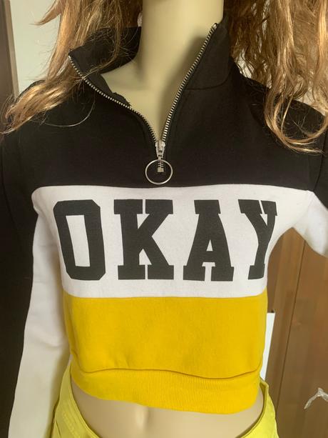 Crop mikina divided, xs