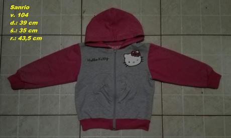 Tenká mikinka hello kitty, sanrio,104