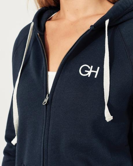 Navy - modra mikinka s kapuckou gilly hicks s, abercrombie&fitch,s