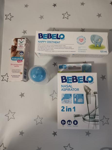 Odsávačka na sopliky + krémy...,