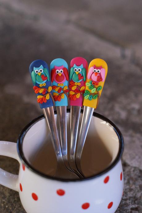 Čajové lyžičky - sova, 