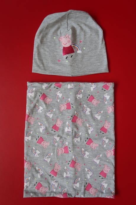 Komplet s prasiatkom peppa pig - čiapka a tunel, h&m,92