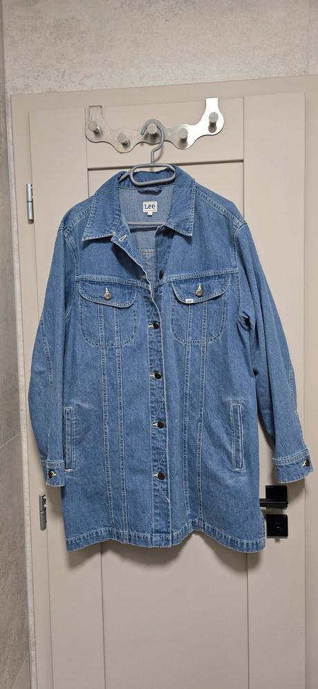 Predĺžená rifľová bunda lee, lee,m