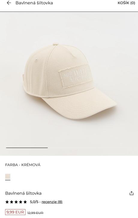 Bavlnená šiltovka pc 12,99, reserved