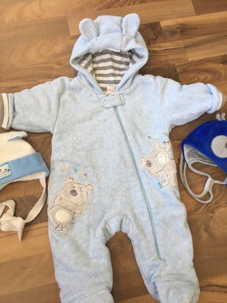 Zimny overal+ ciapky, next,62