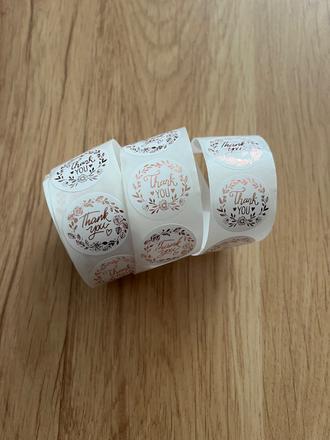 Thank you nálepky 100 ks, 