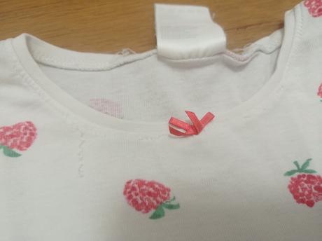 Tričko jahodkove s dlhým rukávom, h&m,134